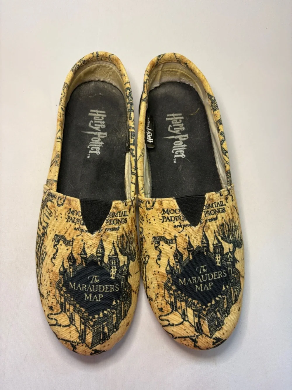 Bioworld HARRY POTTER Marauder’s Map Shoes Size Small